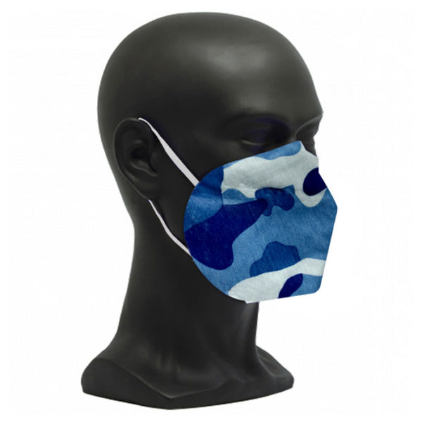 CE zertifizierte Atemschutzmaske FFP2 Camouflage blau