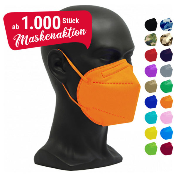 Aktion farbige Masken 1000 Stück