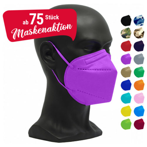 Aktion farbige Masken 75 Stück